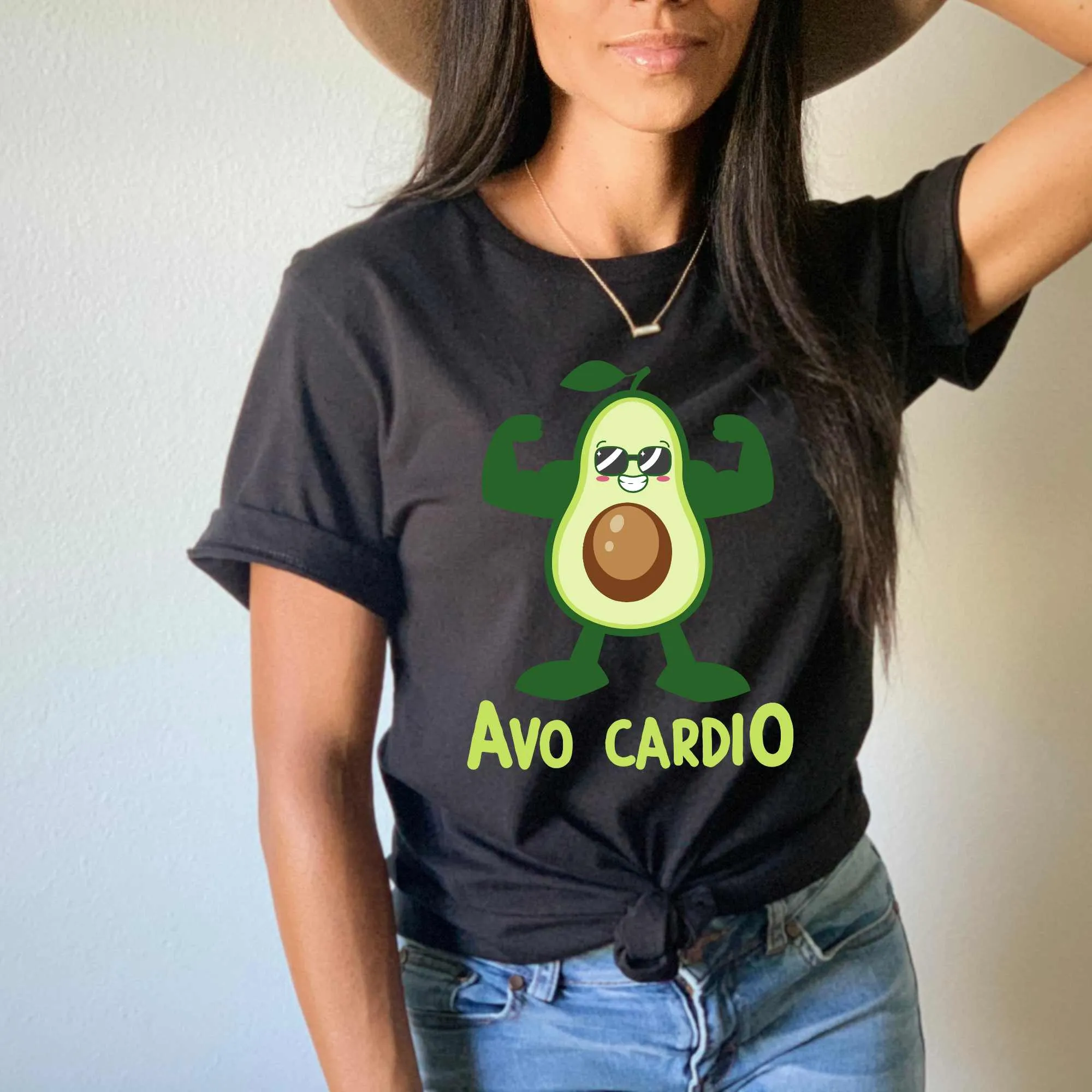 Avo Cardio, Funny Avocado Running Shirts for Men or Women