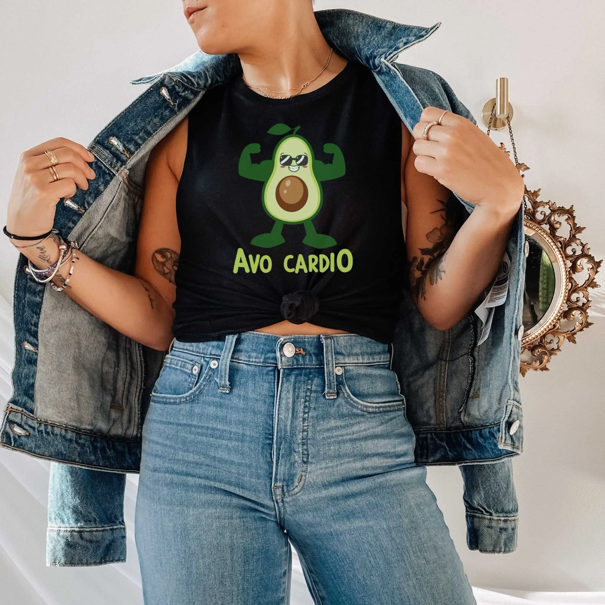 Avo Cardio, Funny Avocado Running Shirts for Men or Women