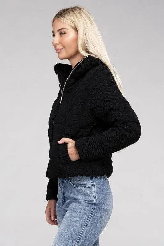 Corduroy Zip-Up Jacket – Cozy and Fashion-Forward