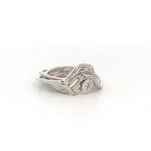 Corey 5-Band Puzzle 925 Sterling Silver Ring 8