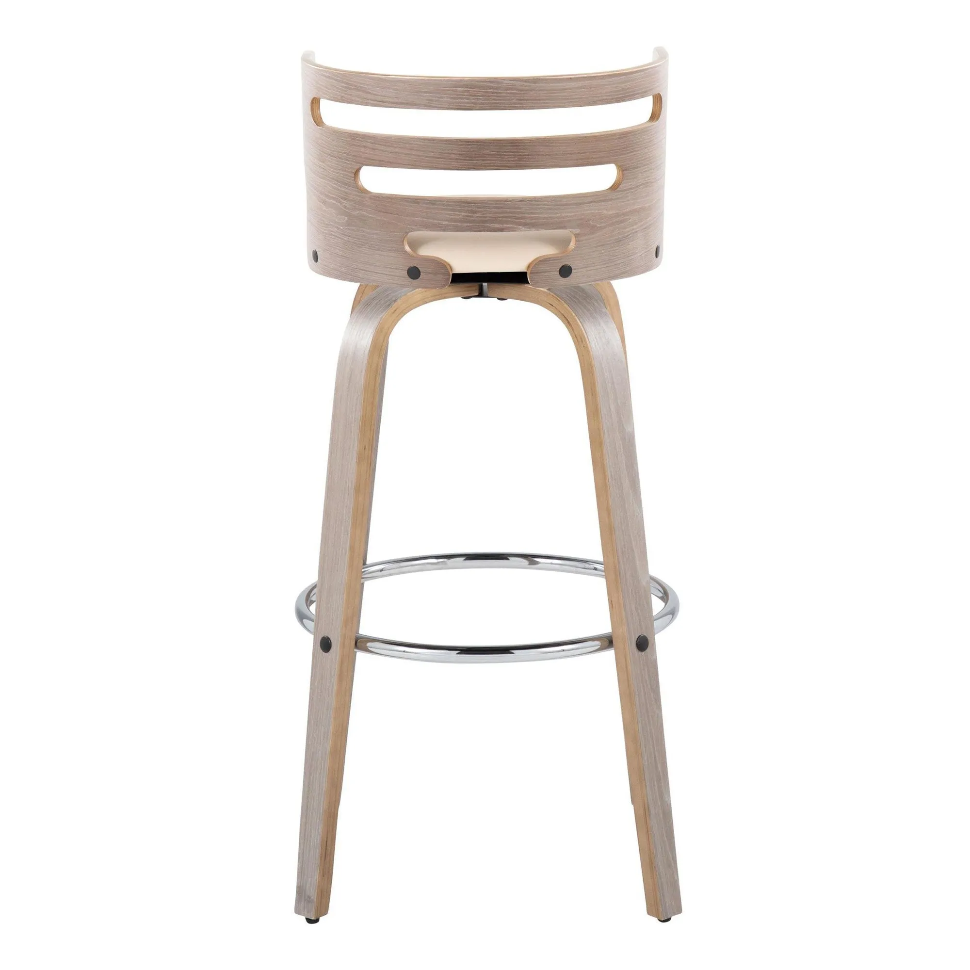 Cosini 30" Fixed-Height Barstool - Set of 2 By LumiSource - B30-COSIPU-GRTZR2 LGYLGYBK2