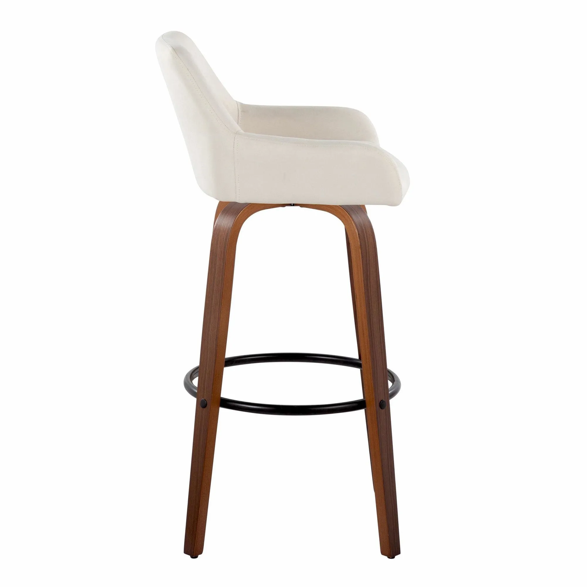 Daniella 30" Fixed-Height Barstool - Set of 2 By LumiSource - B30-DNLAFB-GRTZQ2 BNCR2