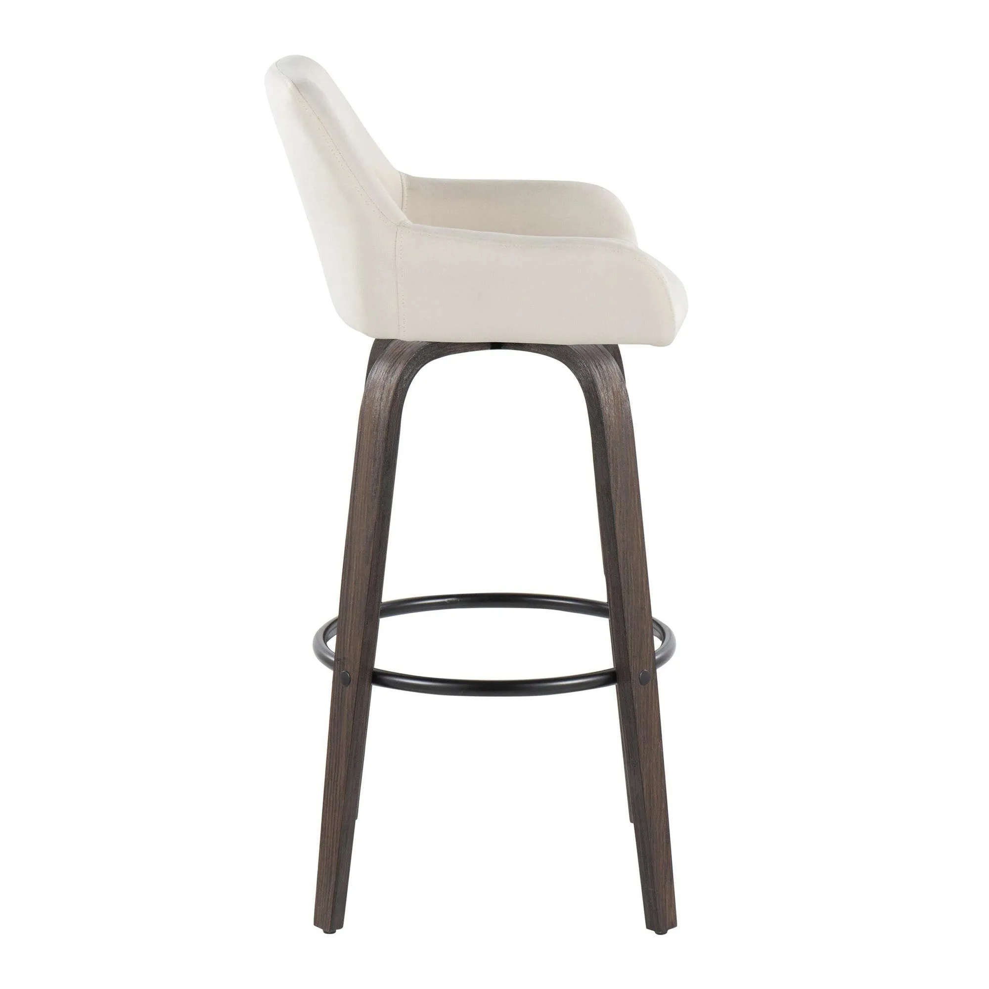 Daniella 30" Fixed-Height Barstool - Set of 2 By LumiSource - B30-DNLAFB-GRTZQ2 BNCR2