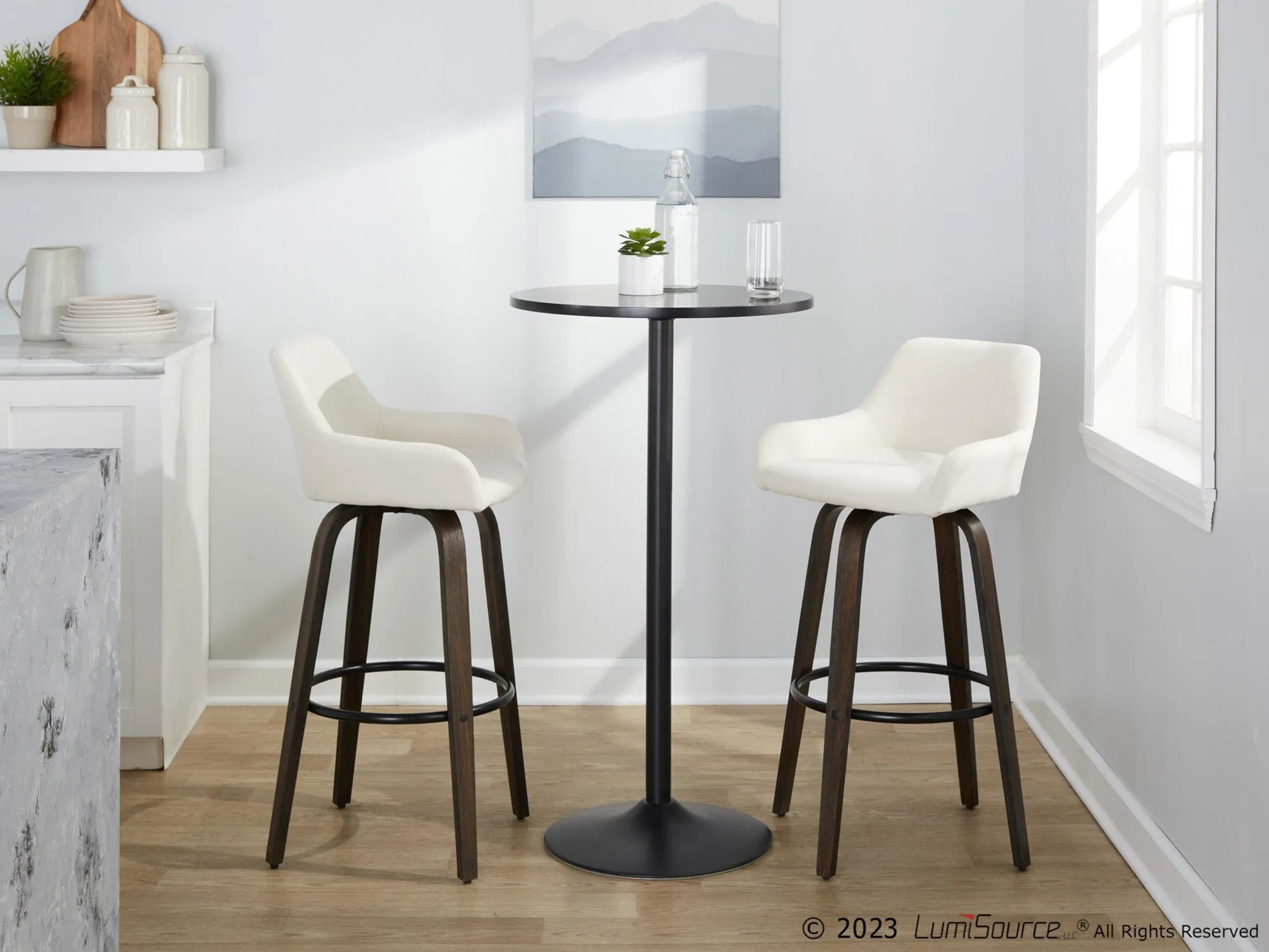 Daniella 30" Fixed-Height Barstool - Set of 2 By LumiSource - B30-DNLAFB-GRTZQ2 BNCR2