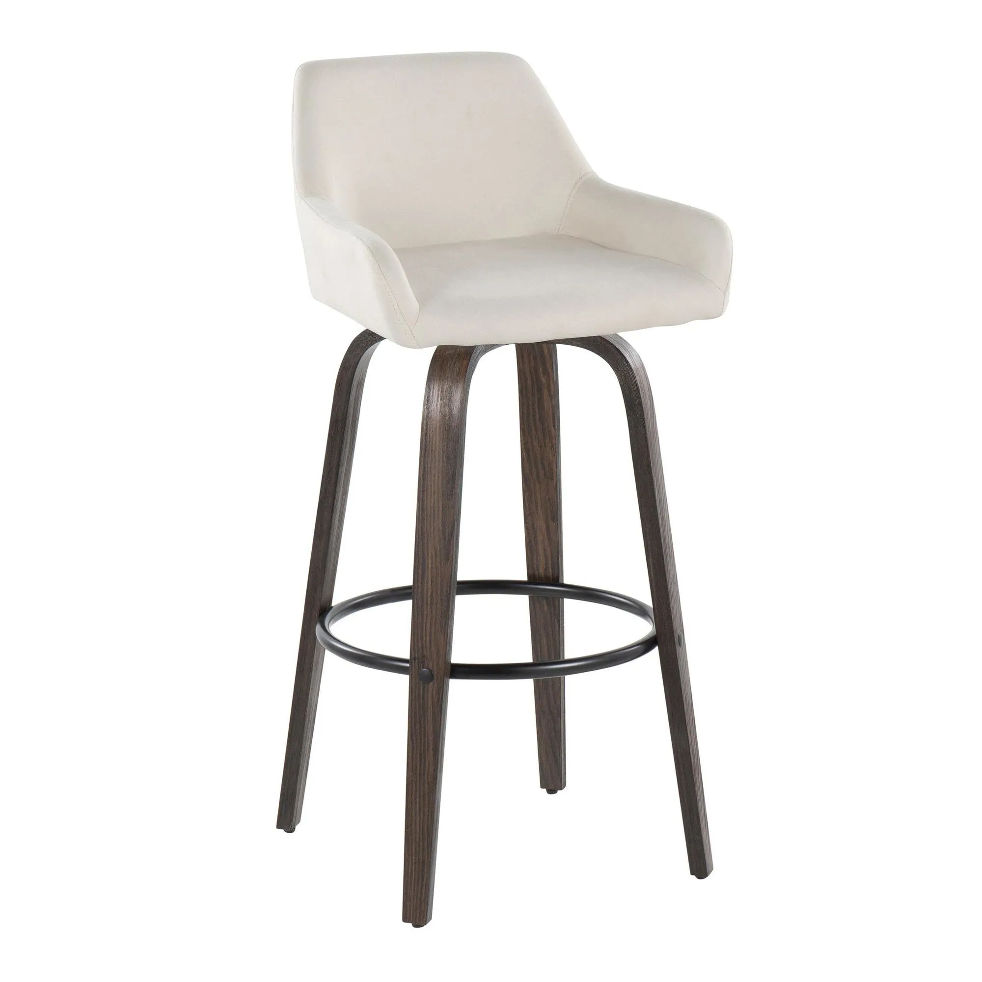 Daniella 30" Fixed-Height Barstool - Set of 2 By LumiSource - B30-DNLAFB-GRTZQ2 BNCR2