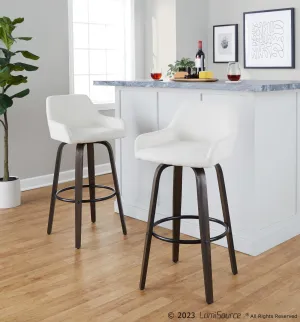 Daniella 30" Fixed-Height Barstool - Set of 2 By LumiSource - B30-DNLAFB-GRTZQ2 BNCR2