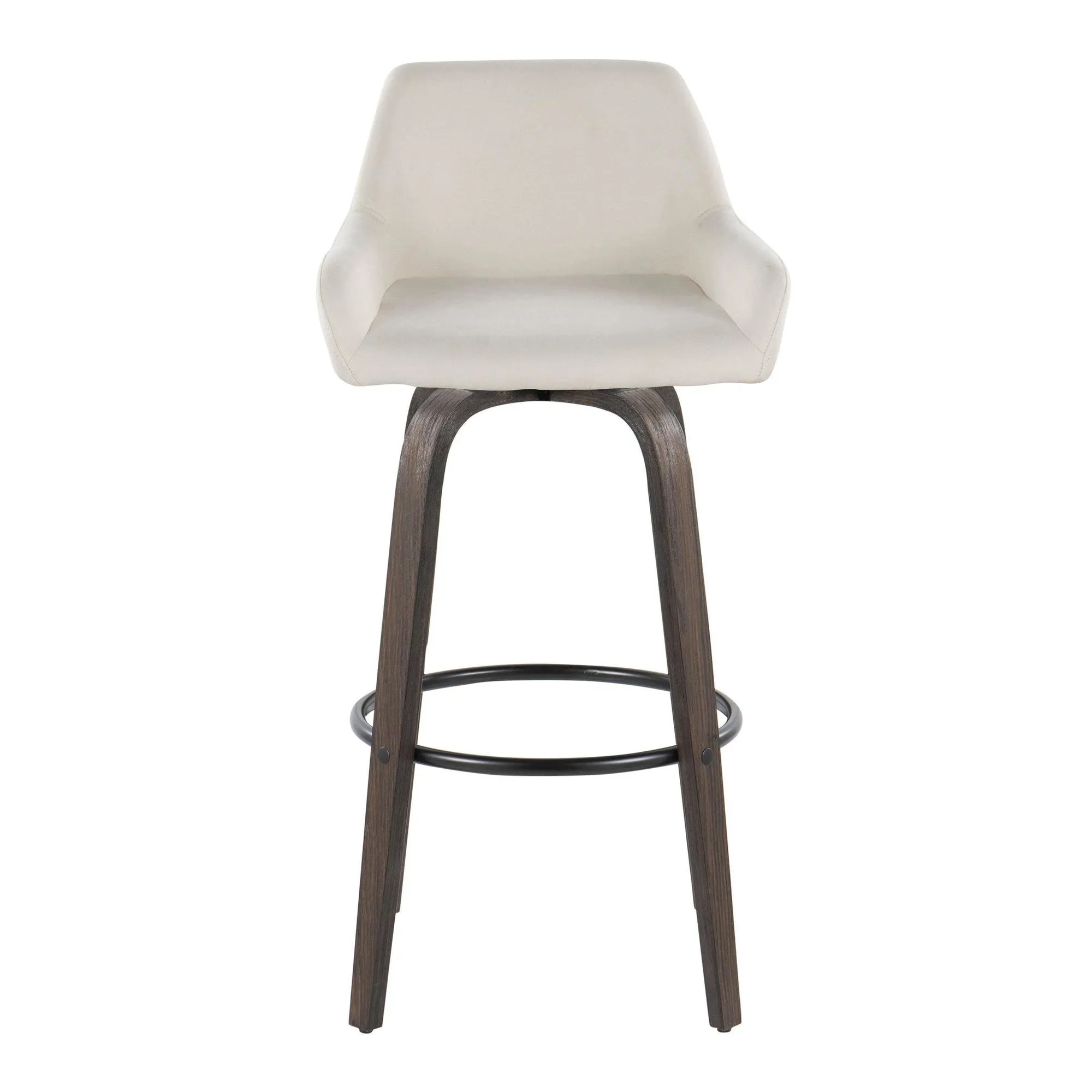 Daniella 30" Fixed-Height Barstool - Set of 2 By LumiSource - B30-DNLAFB-GRTZQ2 BNCR2