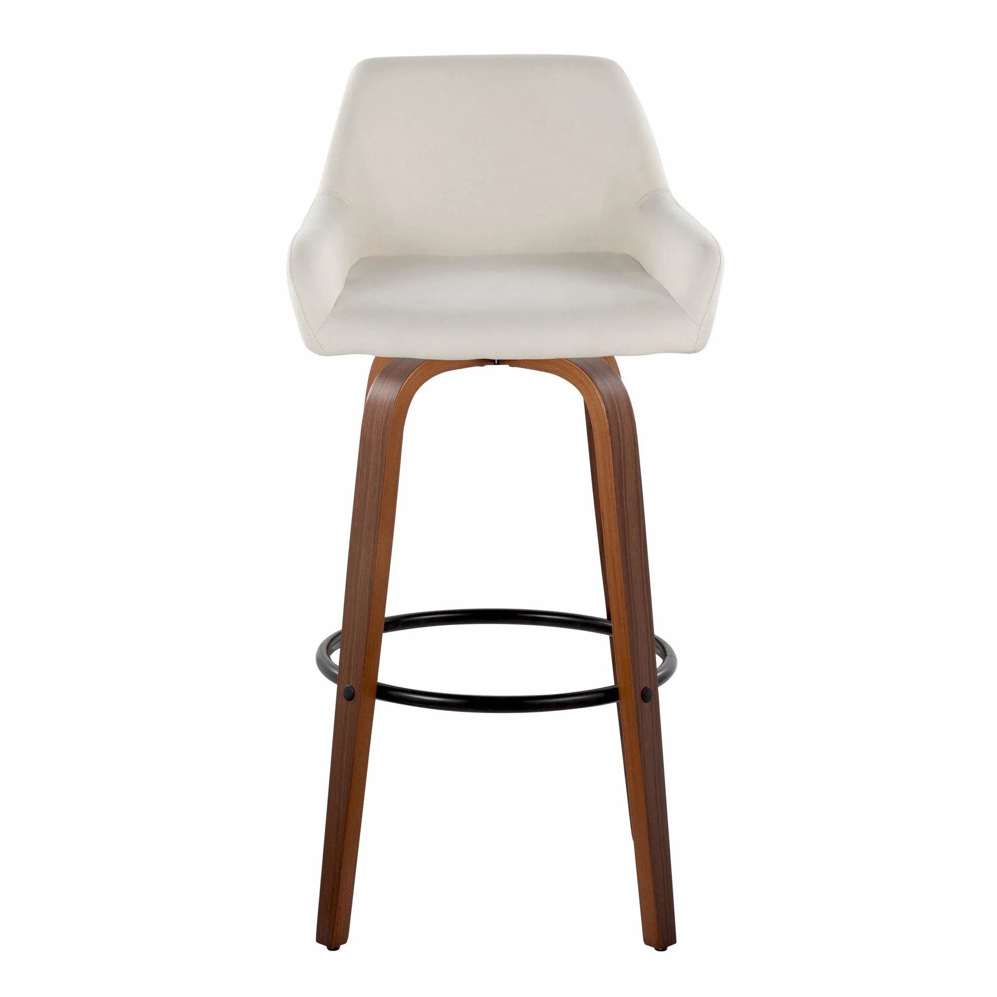 Daniella 30" Fixed-Height Barstool - Set of 2 By LumiSource - B30-DNLAFB-GRTZQ2 BNCR2