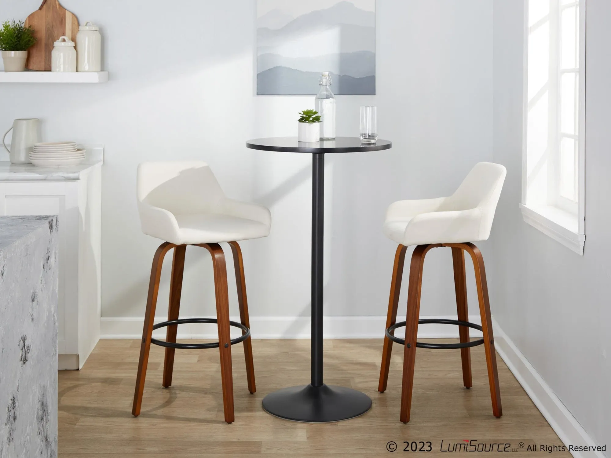 Daniella 30" Fixed-Height Barstool - Set of 2 By LumiSource - B30-DNLAFB-GRTZQ2 BNCR2