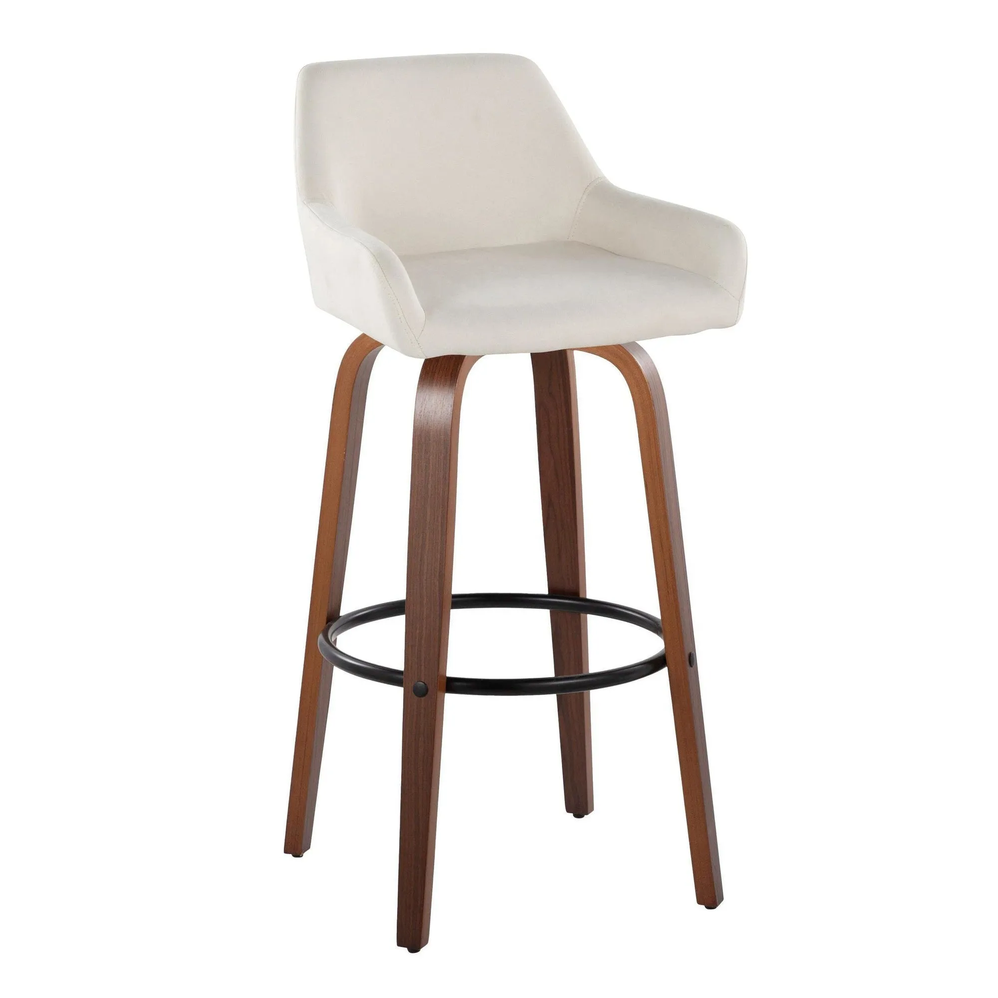 Daniella 30" Fixed-Height Barstool - Set of 2 By LumiSource - B30-DNLAFB-GRTZQ2 BNCR2