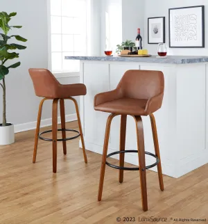 Daniella 30" Fixed-Height Barstool - Set of 2 By LumiSource - B30-DNLAPU-GRTZQ2 WLCAM2