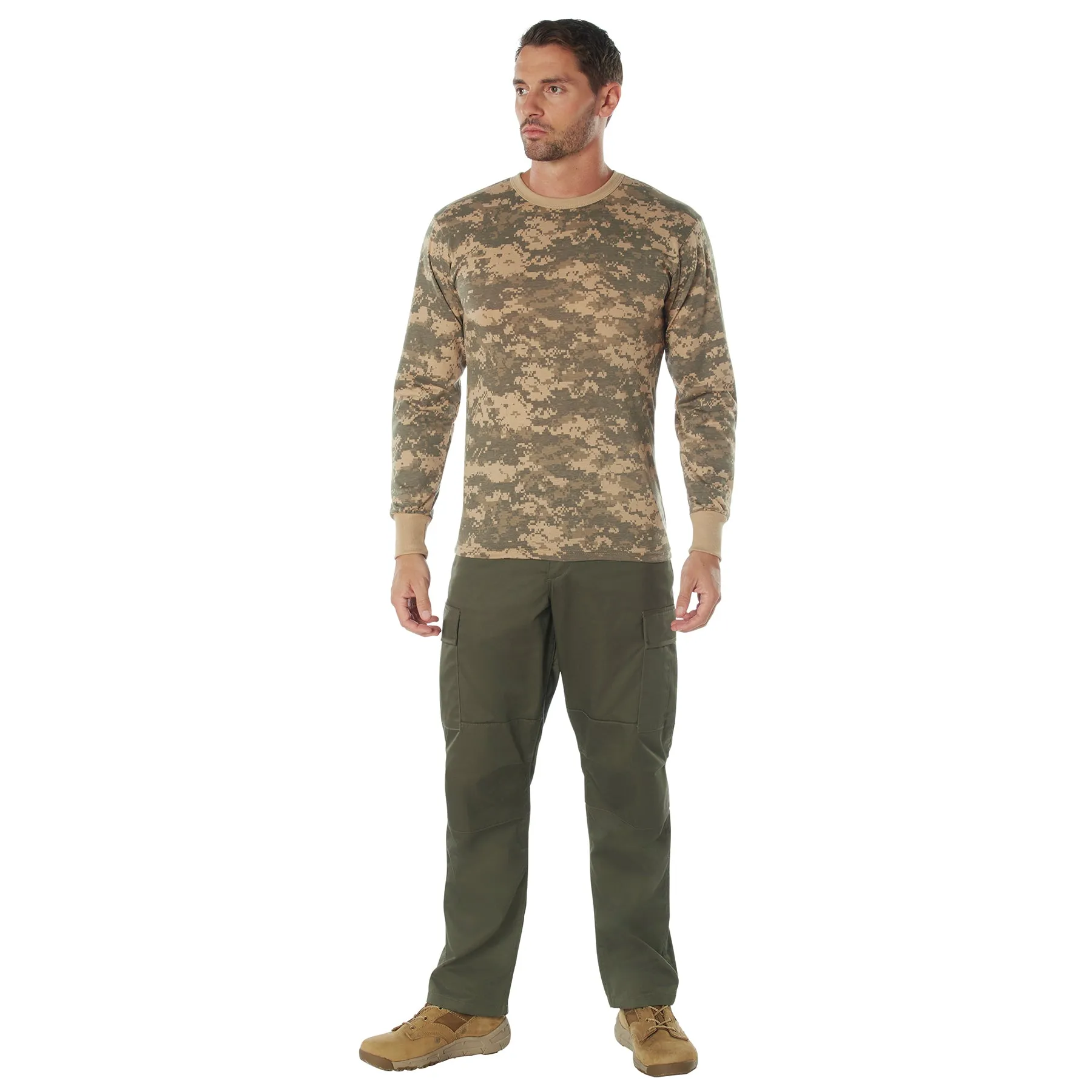 Digital Camo Poly/Cotton Long Sleeve Shirts