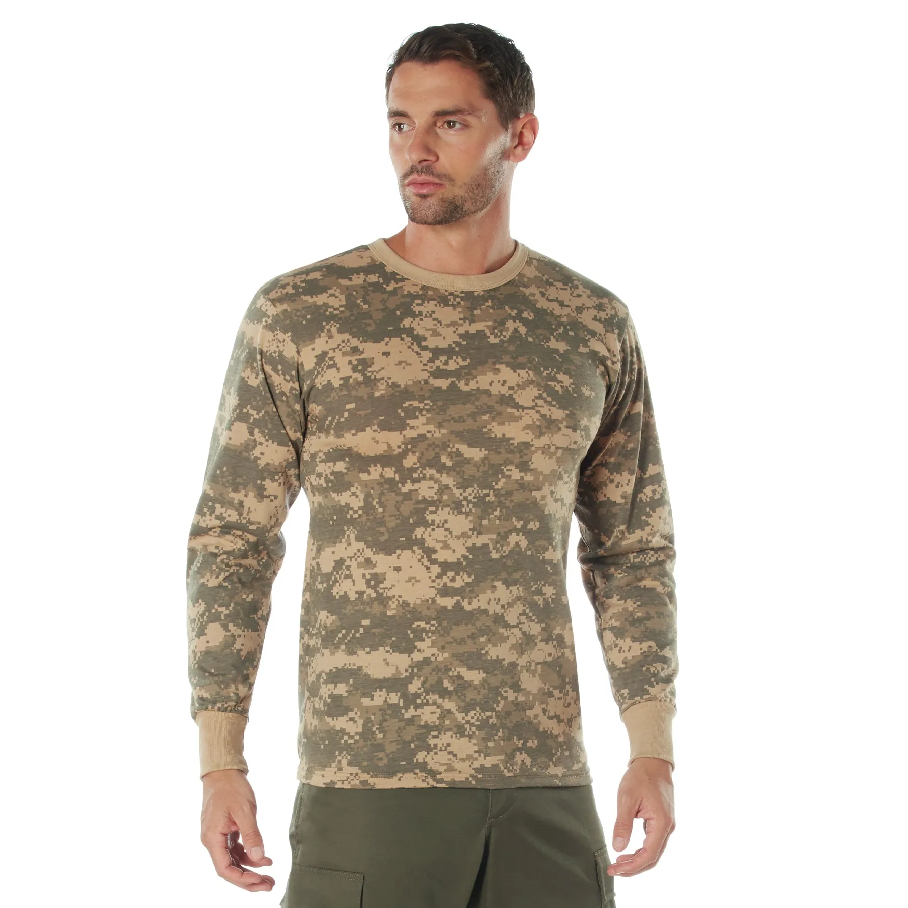 Digital Camo Poly/Cotton Long Sleeve Shirts