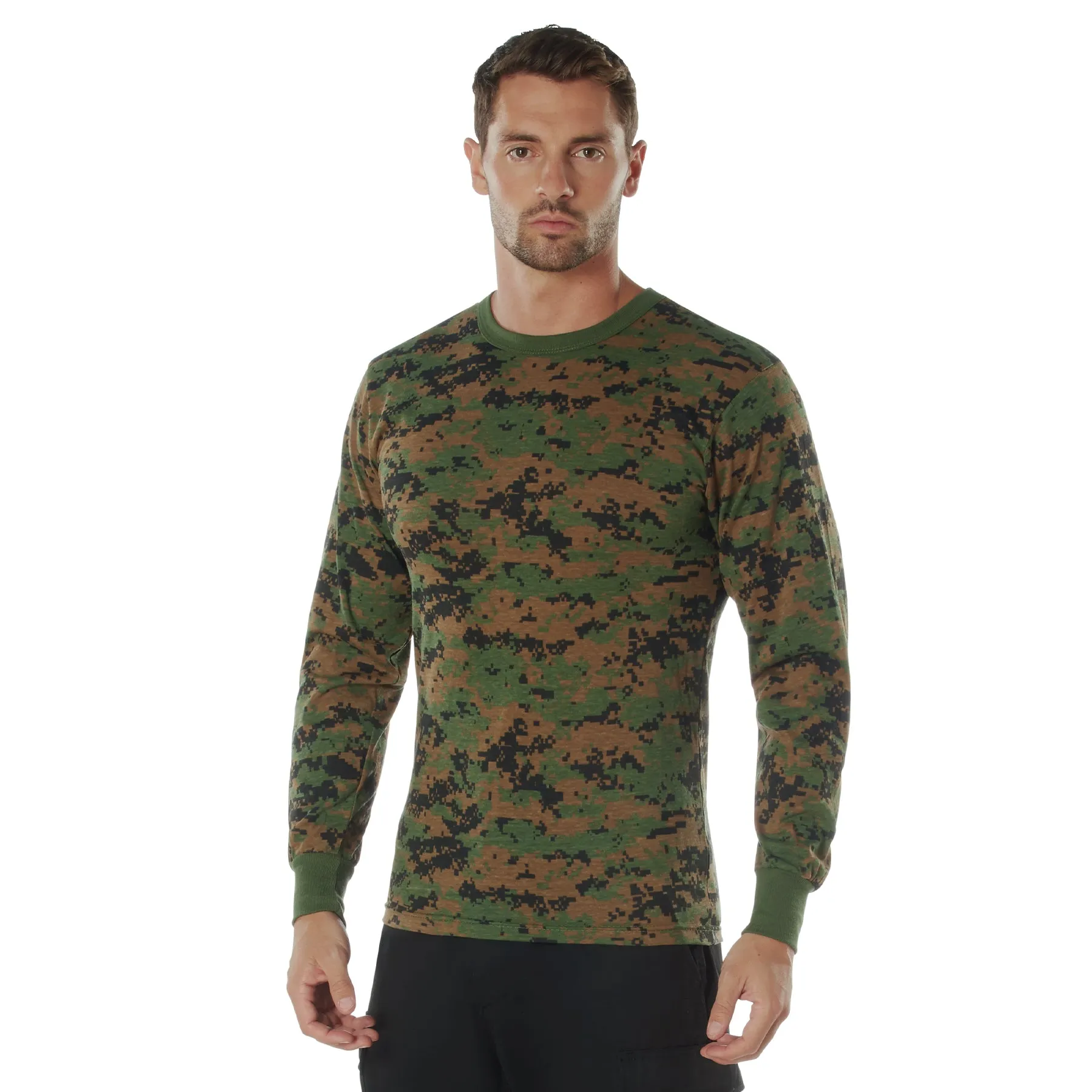 Digital Camo Poly/Cotton Long Sleeve Shirts