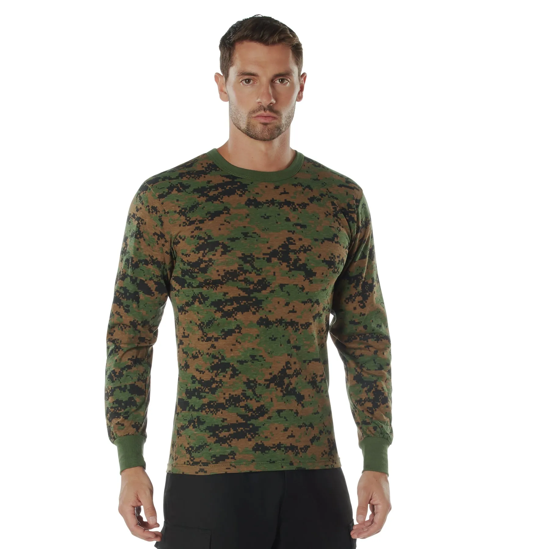 Digital Camo Poly/Cotton Long Sleeve Shirts