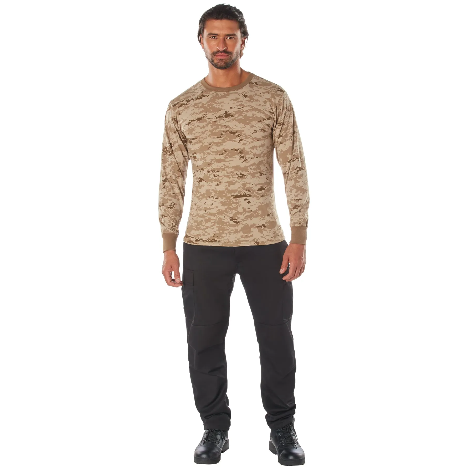 Digital Camo Poly/Cotton Long Sleeve Shirts