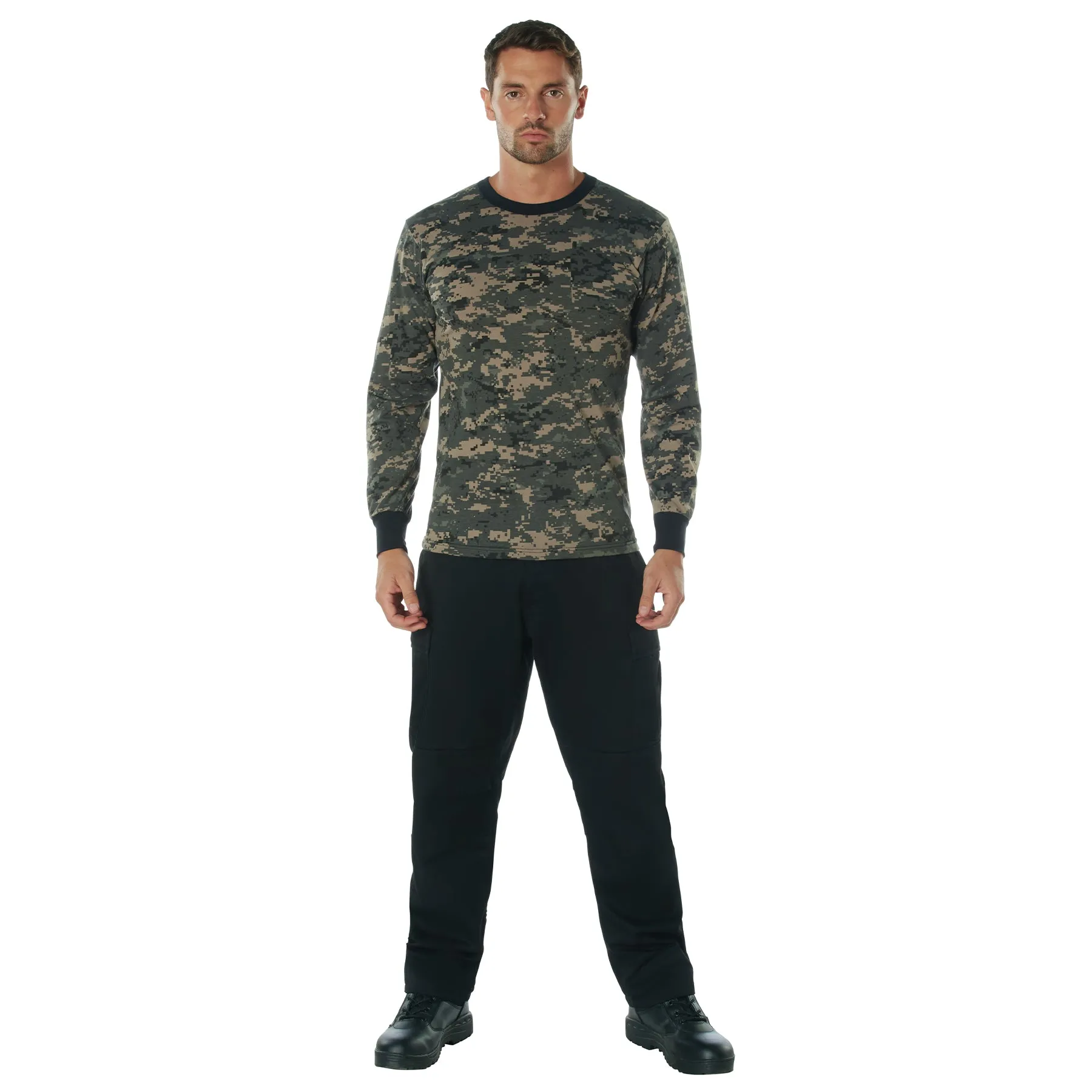 Digital Camo Poly/Cotton Long Sleeve Shirts