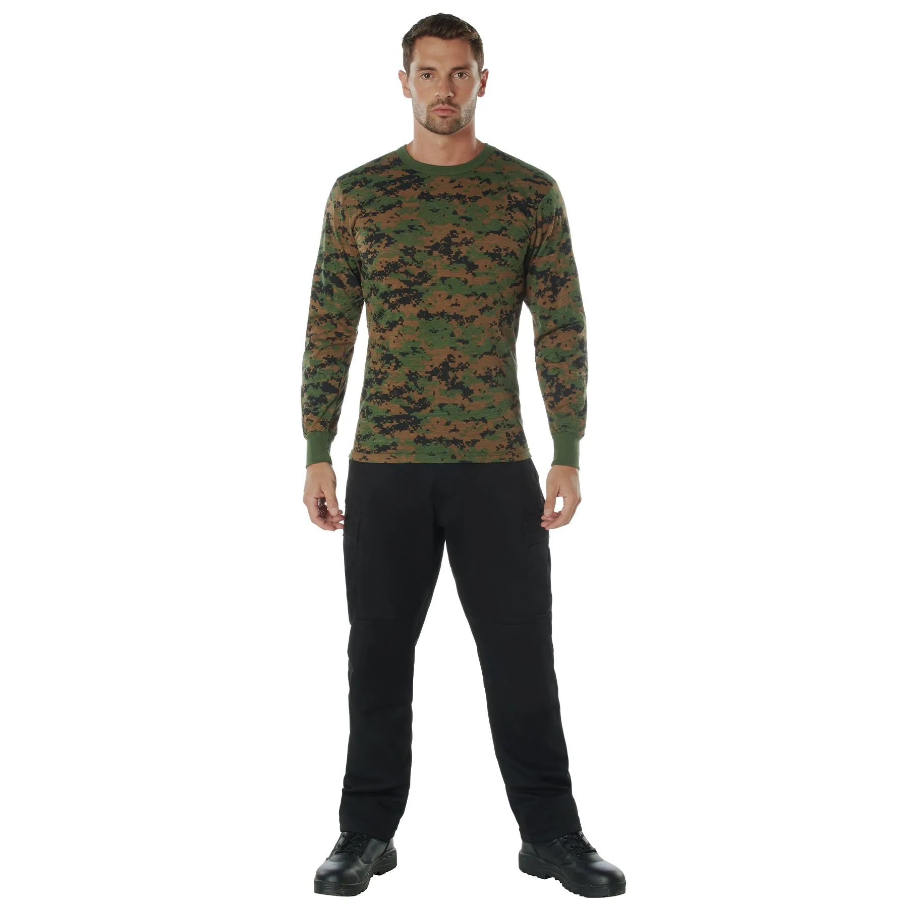 Digital Camo Poly/Cotton Long Sleeve Shirts