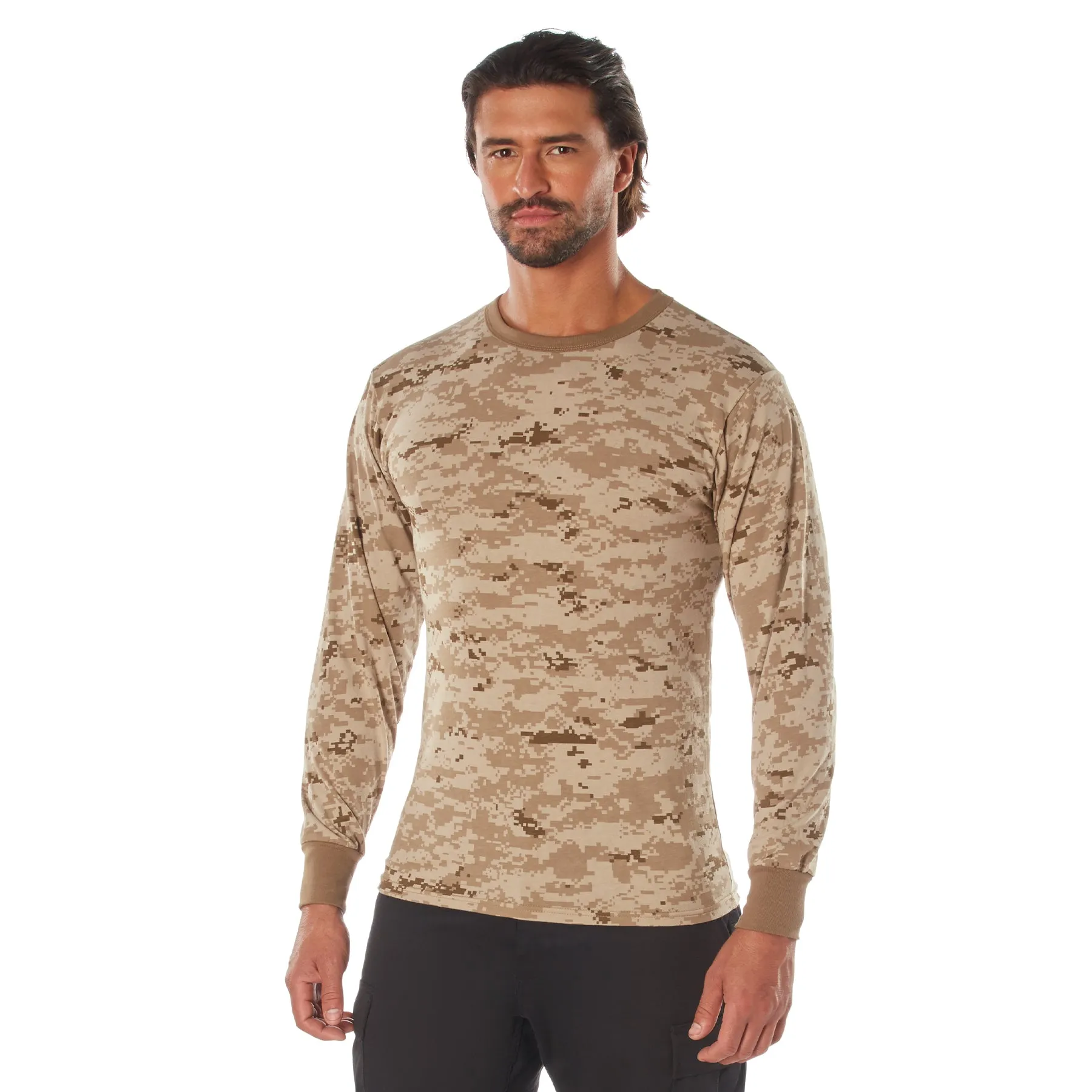 Digital Camo Poly/Cotton Long Sleeve Shirts