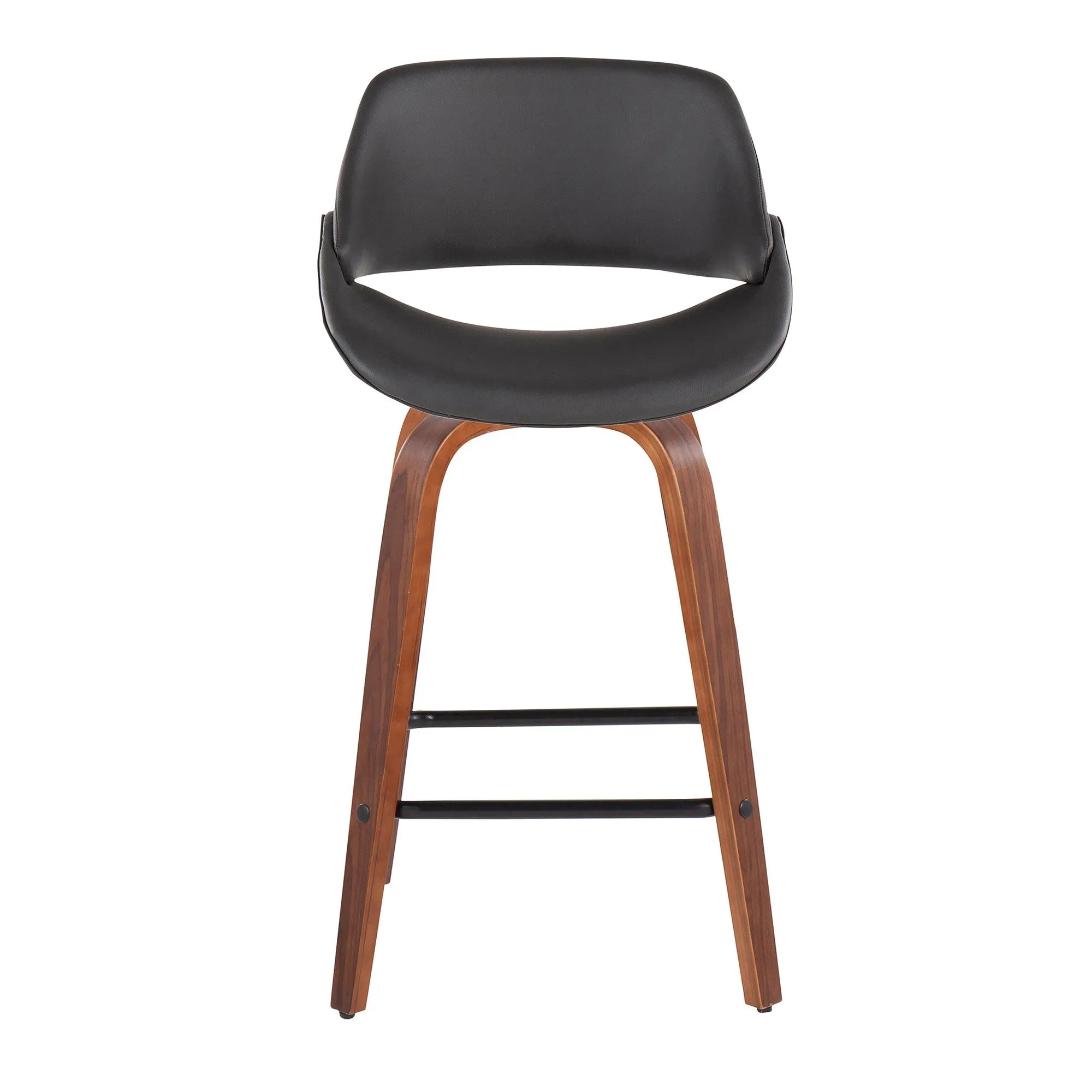 Fabrico Fixed-Height Counter Stool - Set of 2 Black By LumiSource - B26-FBCOPU-SWVX2 WLBK2