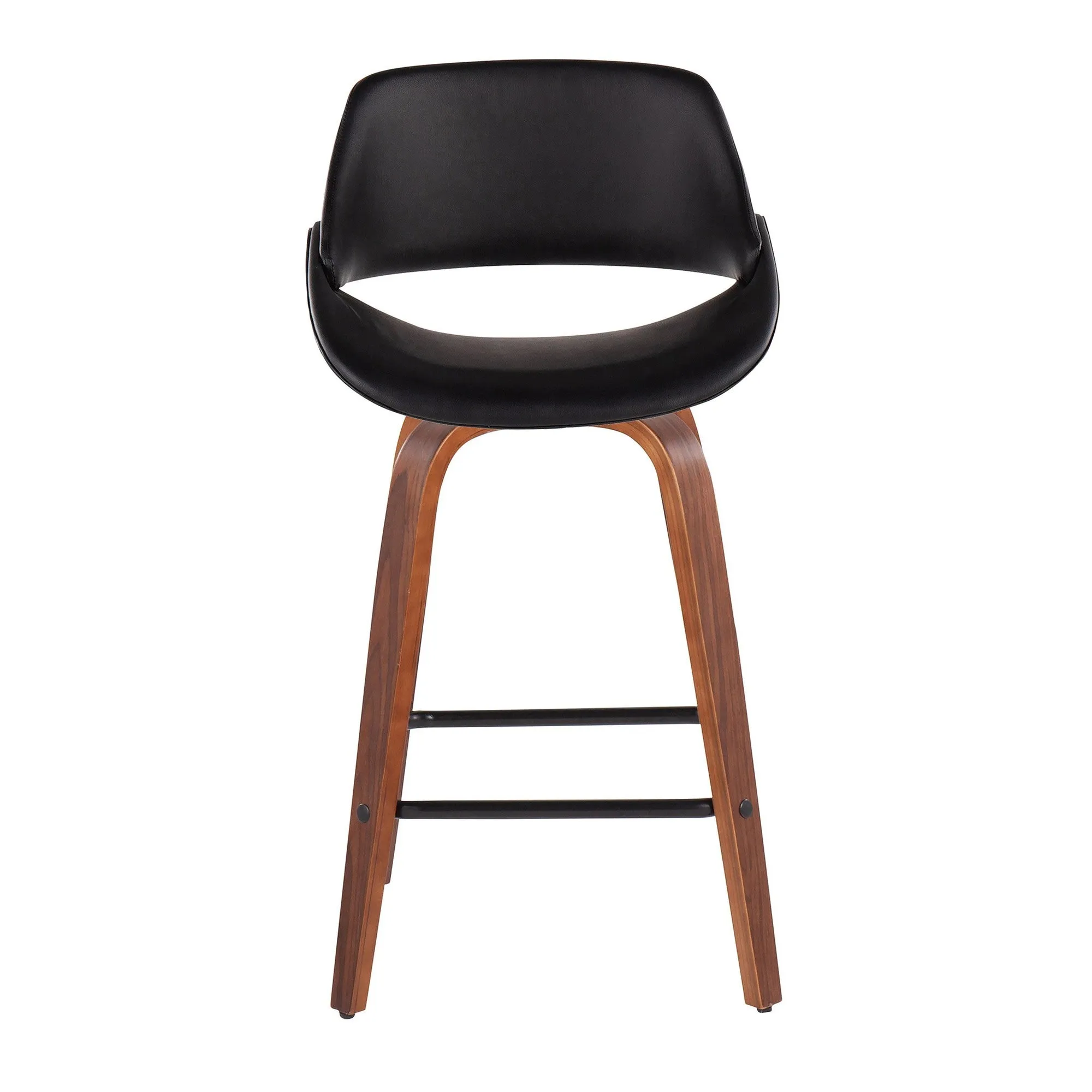 Fabrico Fixed-Height Counter Stool - Set of 2 Black By LumiSource - B26-FBCOPU-SWVX2 WLBK2