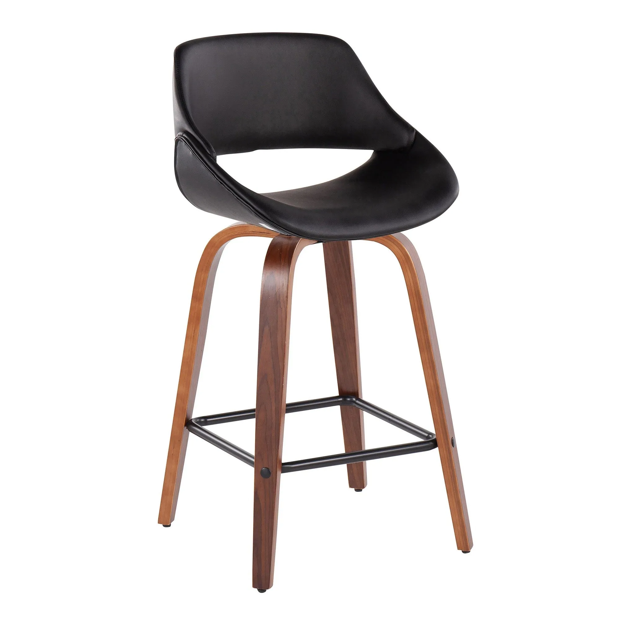 Fabrico Fixed-Height Counter Stool - Set of 2 Black By LumiSource - B26-FBCOPU-SWVX2 WLBK2