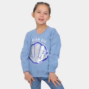 Girls Sweatshirt Dream Big - SKY BLUE