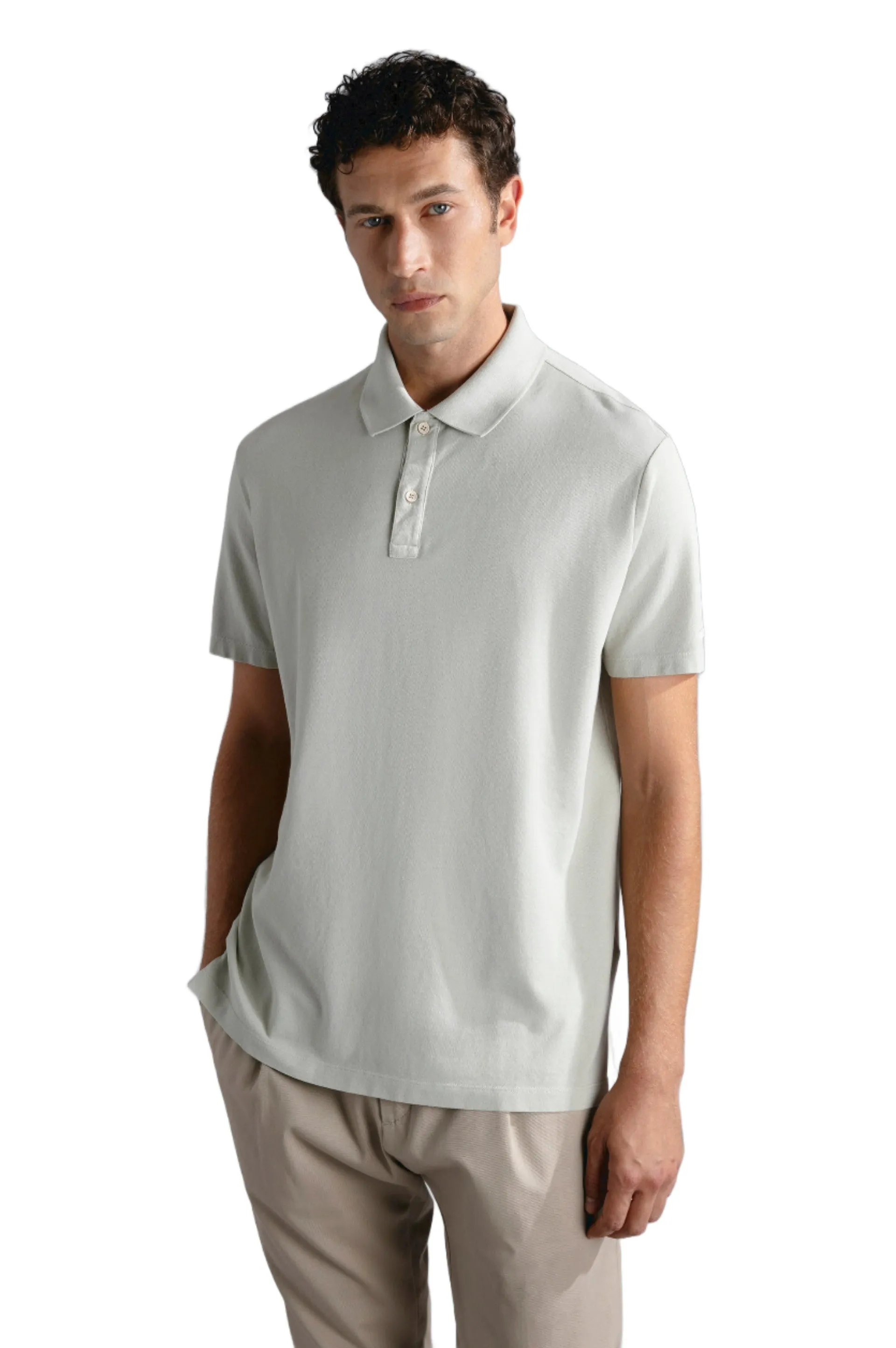 ID24279-Paul Shark Soft Grey Polo Shirt