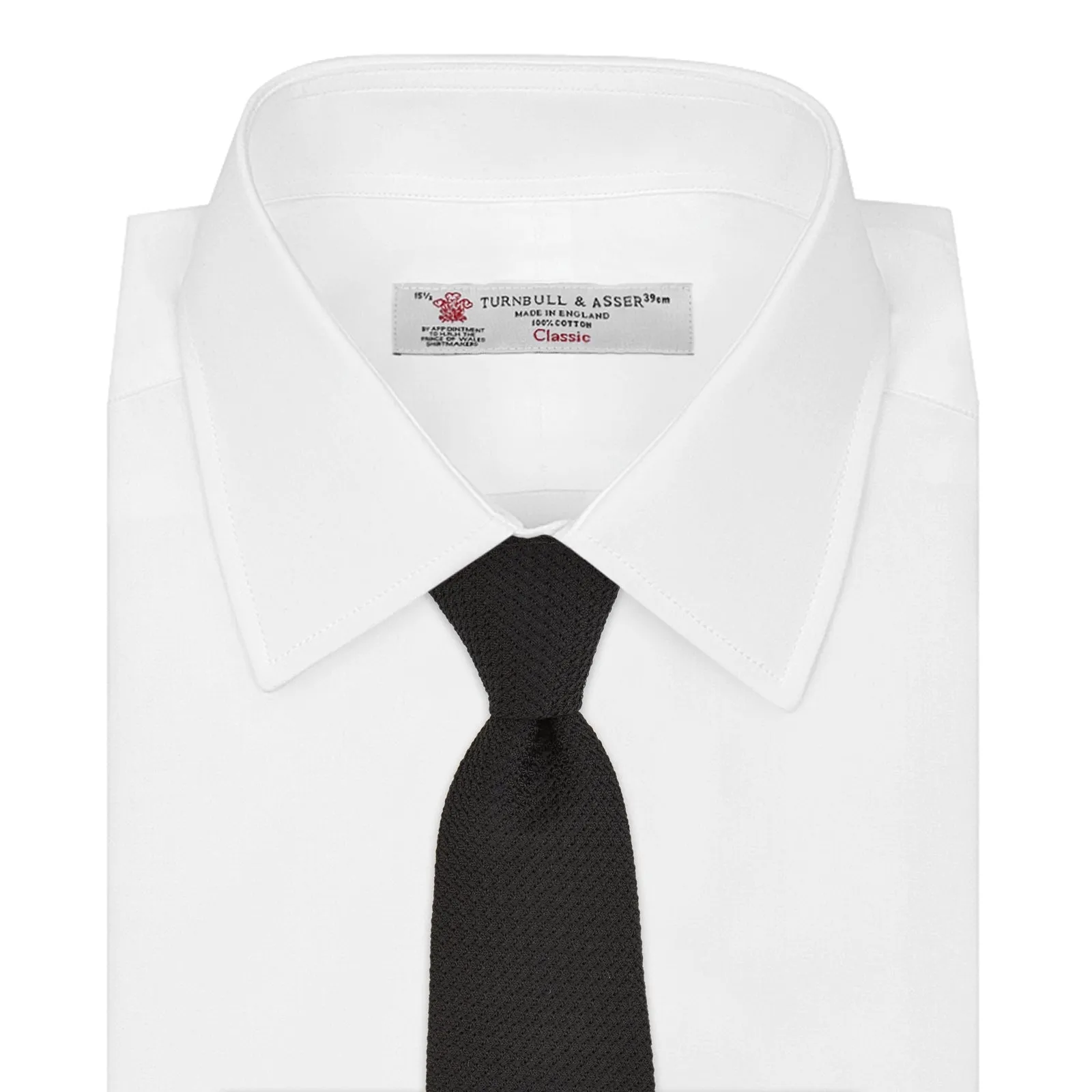 Long Black Grenadine Silk Tie