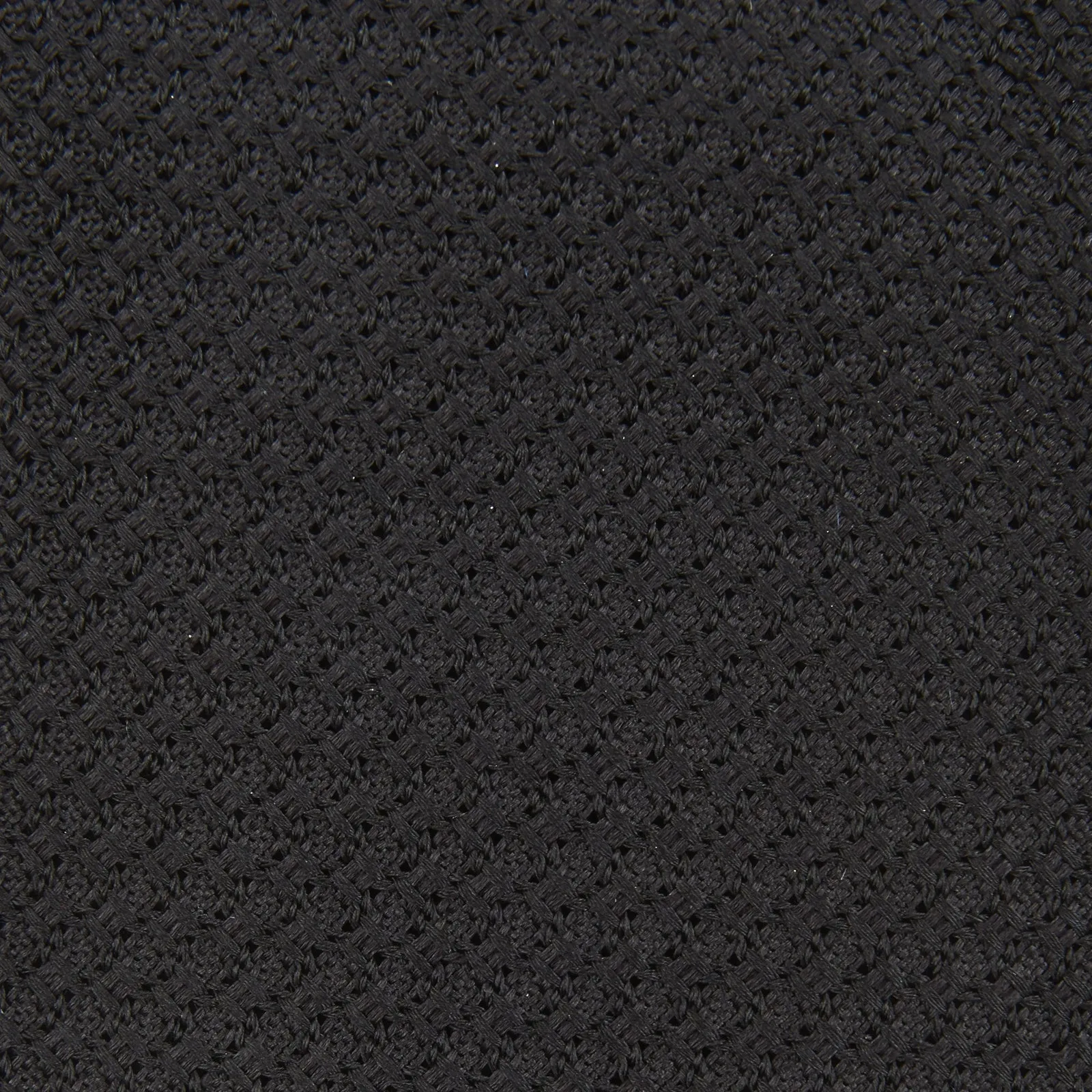 Long Black Grenadine Silk Tie