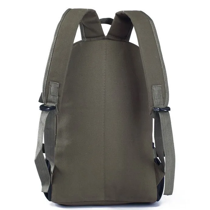 Men's Canvas Backpack - Durable Student Bag with Zipper, 44x28x16cm, Stylish & Practical