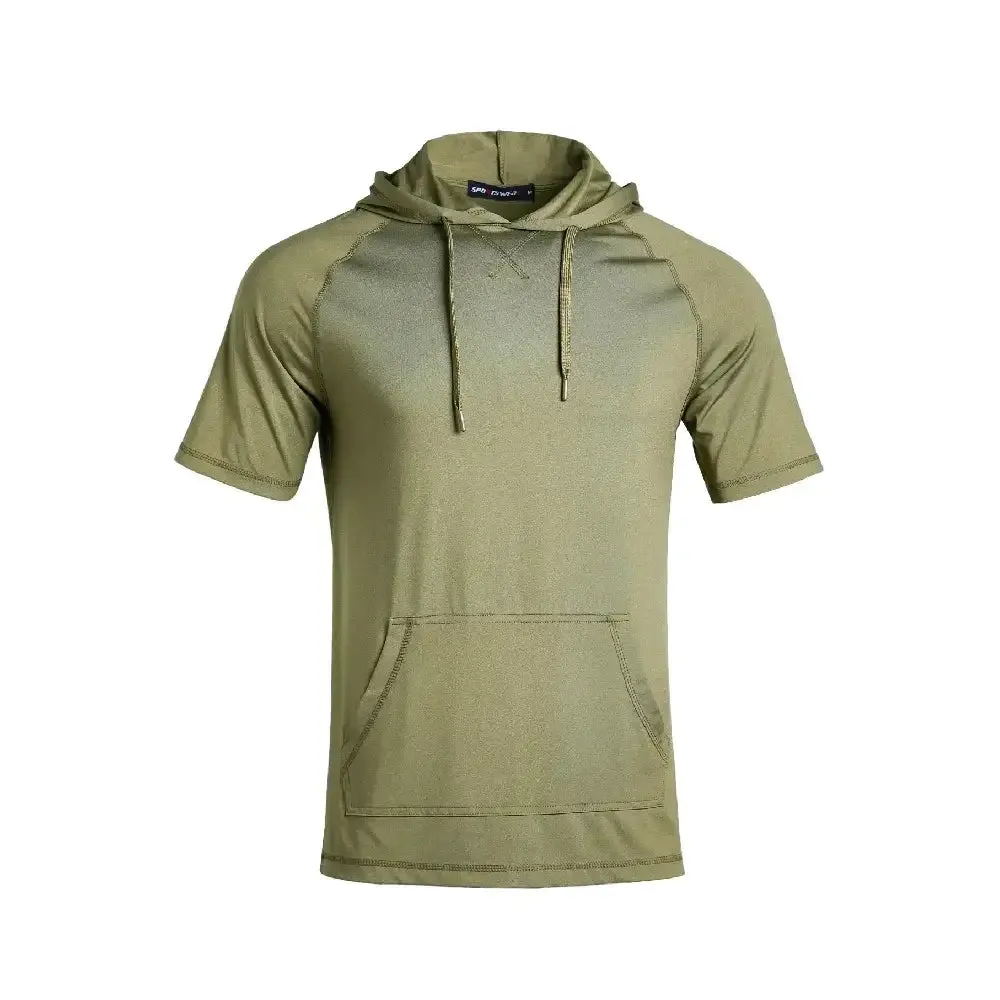 Men's Short Sleeve Pullover Hoodie