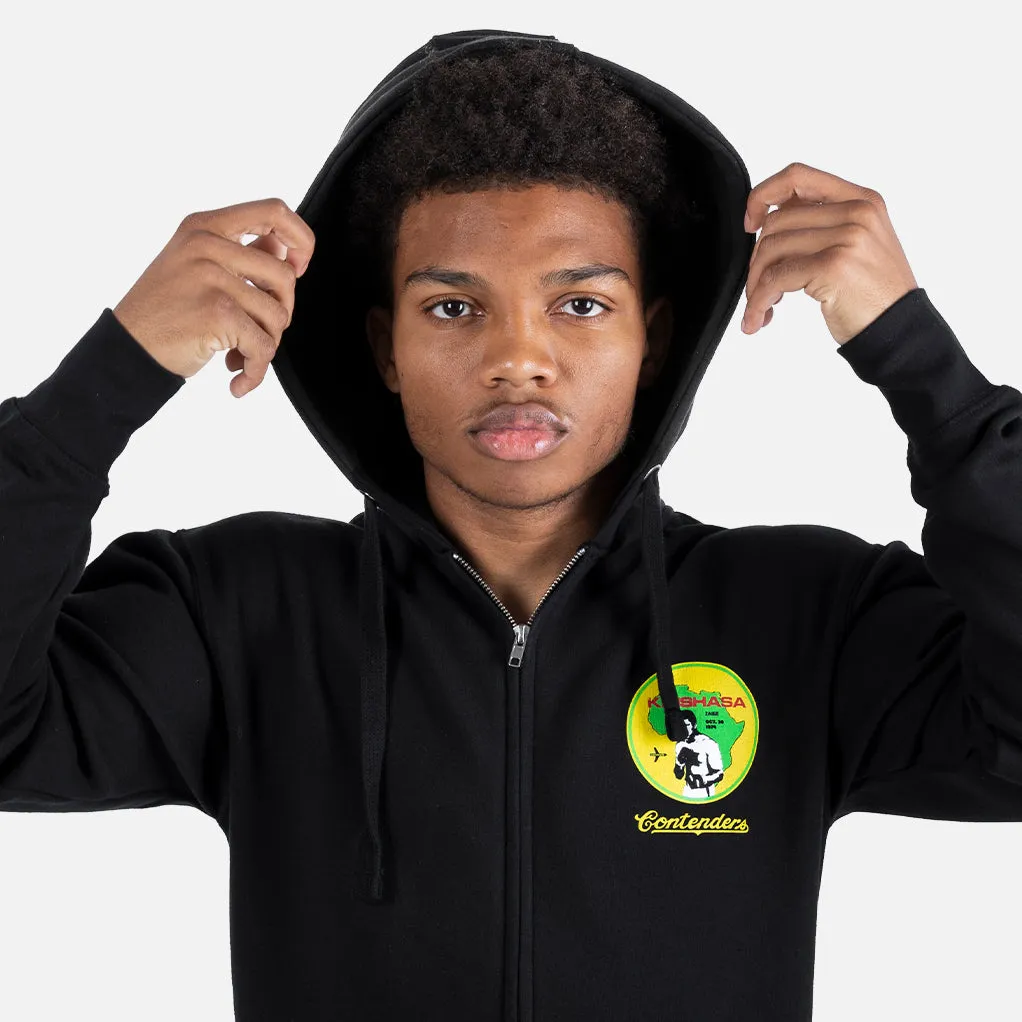 MUHAMMAD ALI RUMBLE KINSHASA STAMP ZIP HOODIE