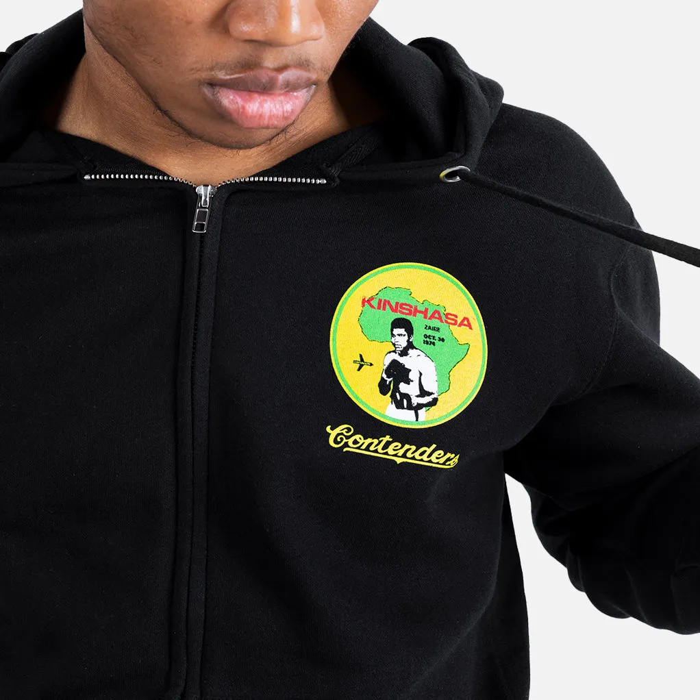 MUHAMMAD ALI RUMBLE KINSHASA STAMP ZIP HOODIE