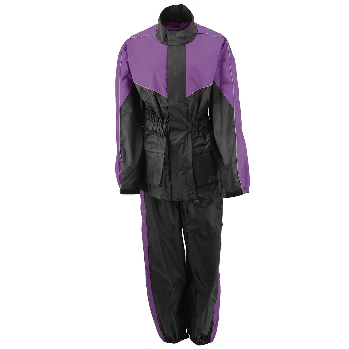 NexGen Ladies XS5001 Black and Purple Water Proof Rain Suit with