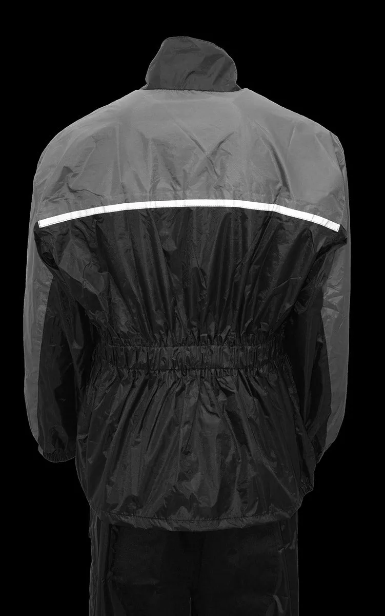 NexGen Ladies XS5031 Grey and Black Water Proof Rain Suit with Cinch Sides