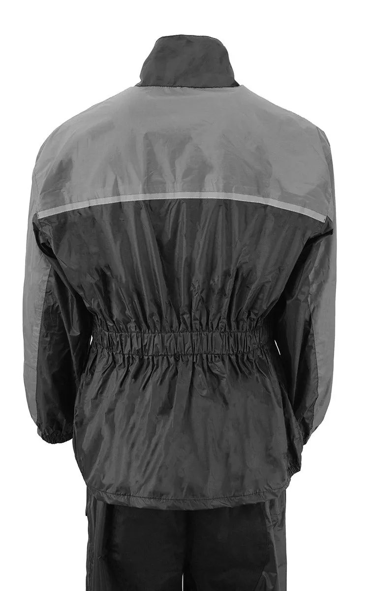 NexGen Ladies XS5031 Grey and Black Water Proof Rain Suit with Cinch Sides