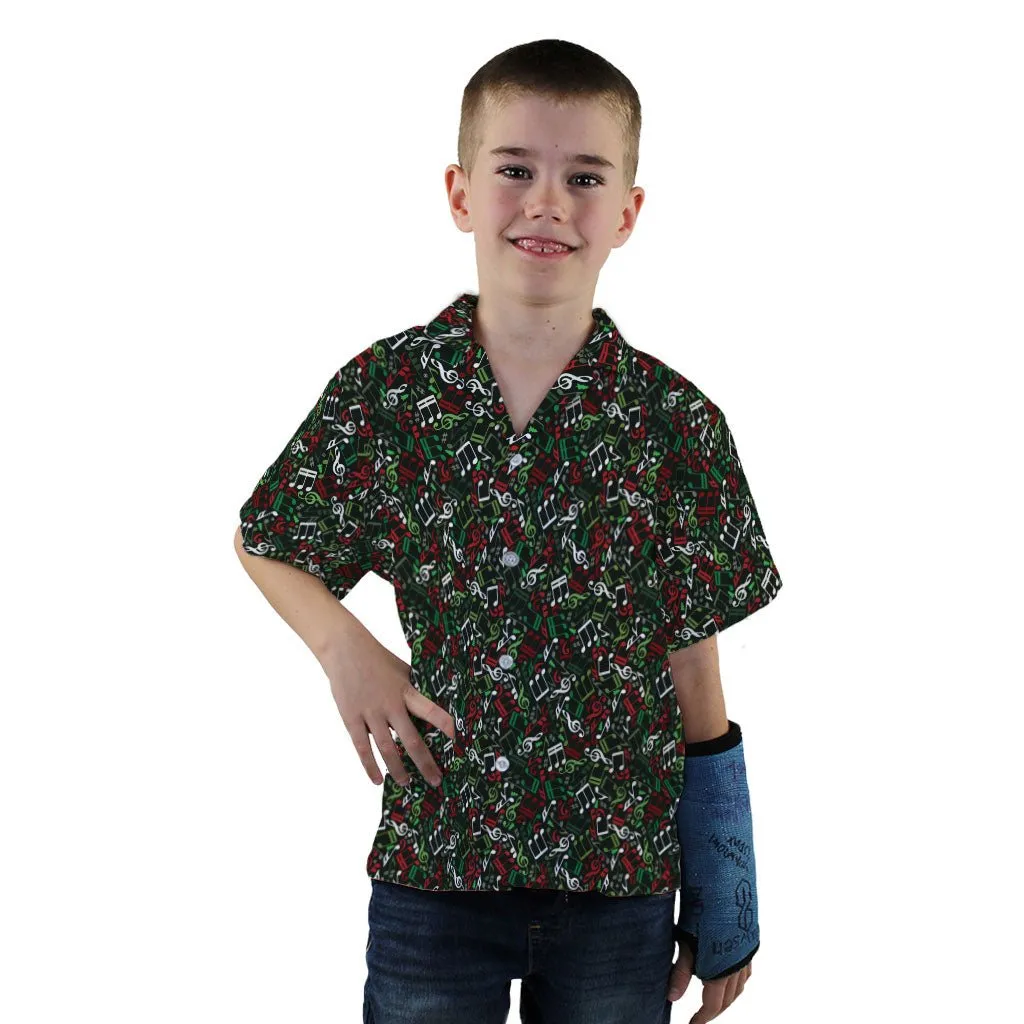 O Christmas Tree Music Notes Youth Hawaiian Shirt