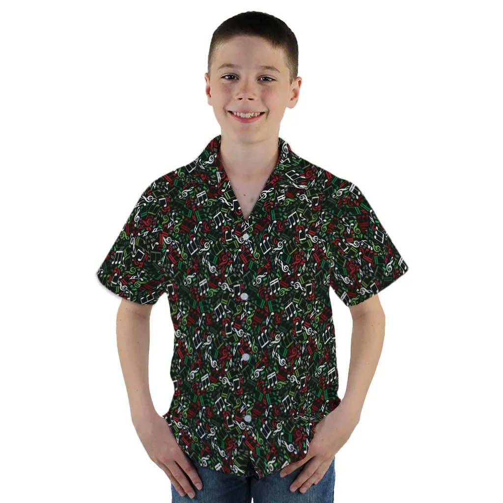 O Christmas Tree Music Notes Youth Hawaiian Shirt