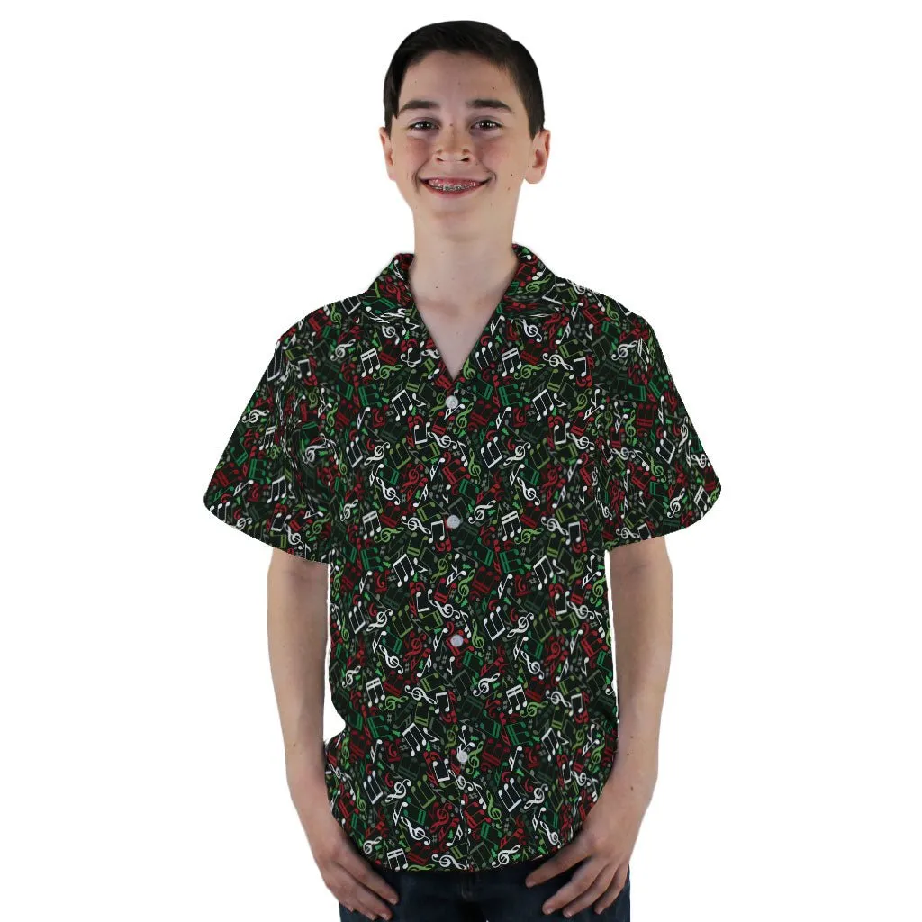 O Christmas Tree Music Notes Youth Hawaiian Shirt