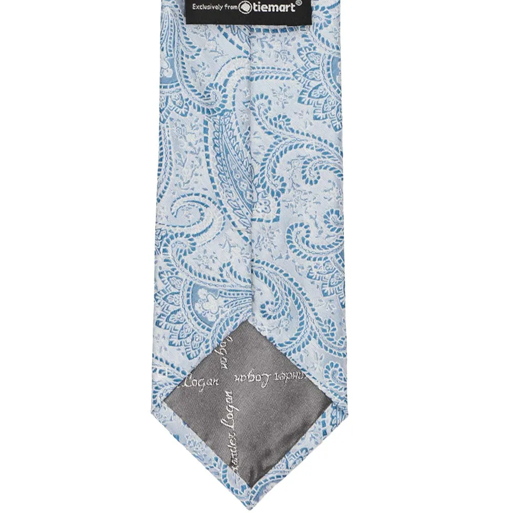 Pastel Blue Clara Paisley Extra Long Necktie