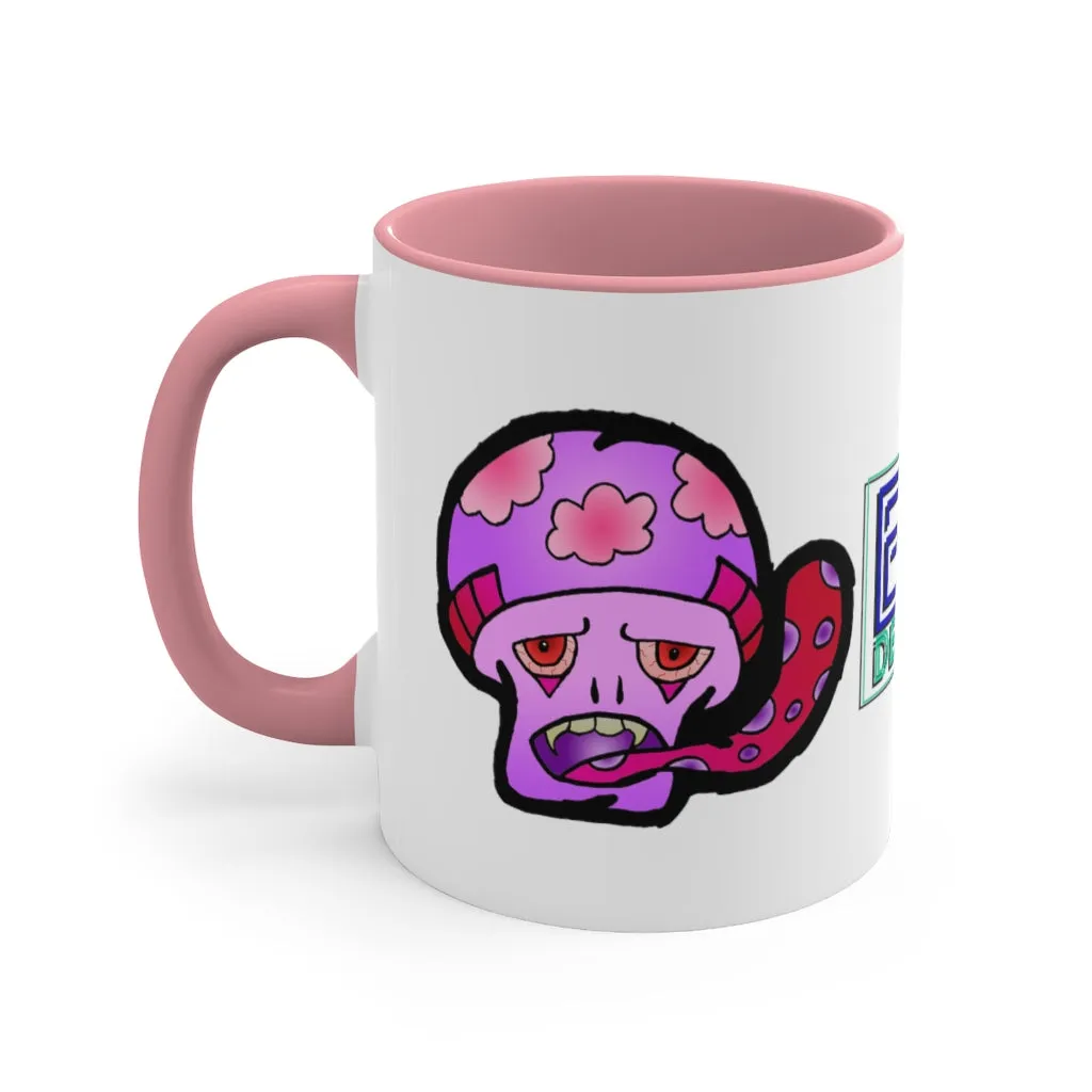 Pink Shroom Accent Coffee Mug, 11oz