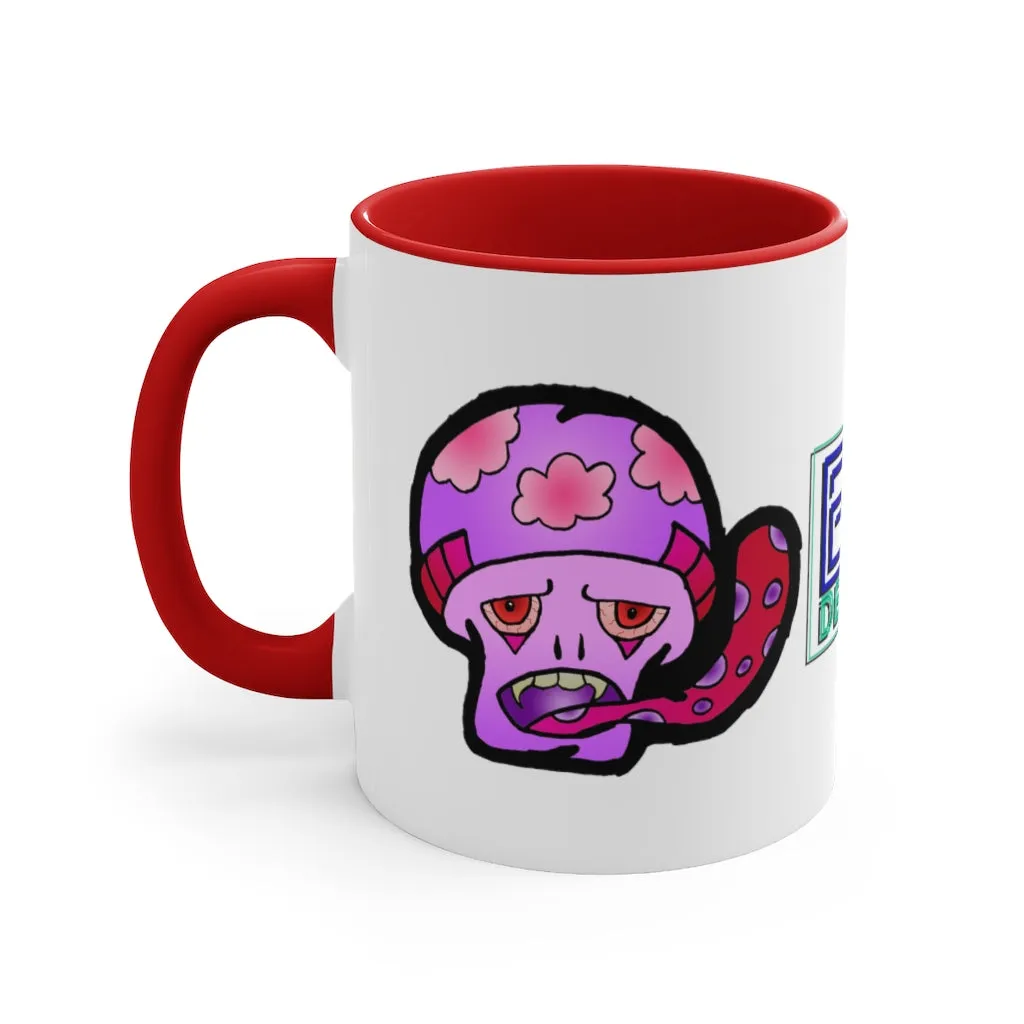 Pink Shroom Accent Coffee Mug, 11oz