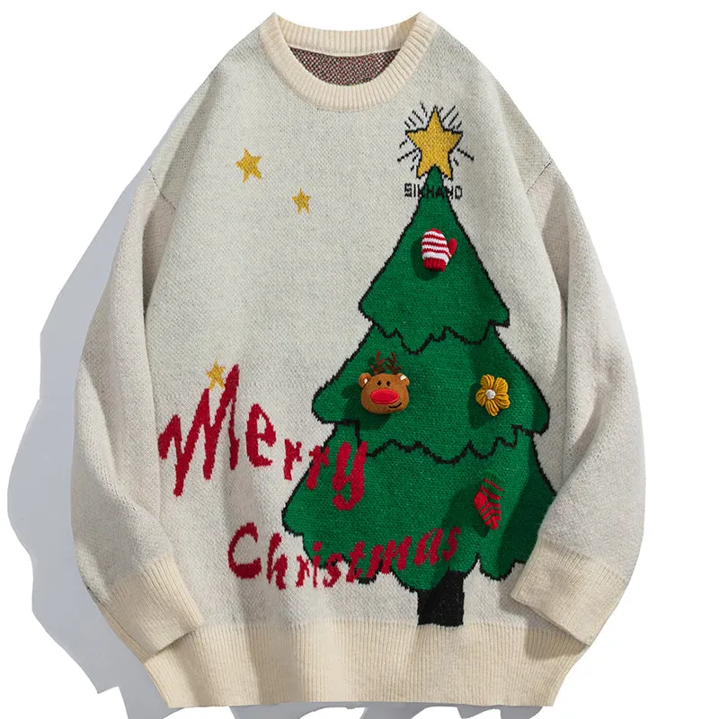 PopFlying Oversize Sweater Christmas Tree