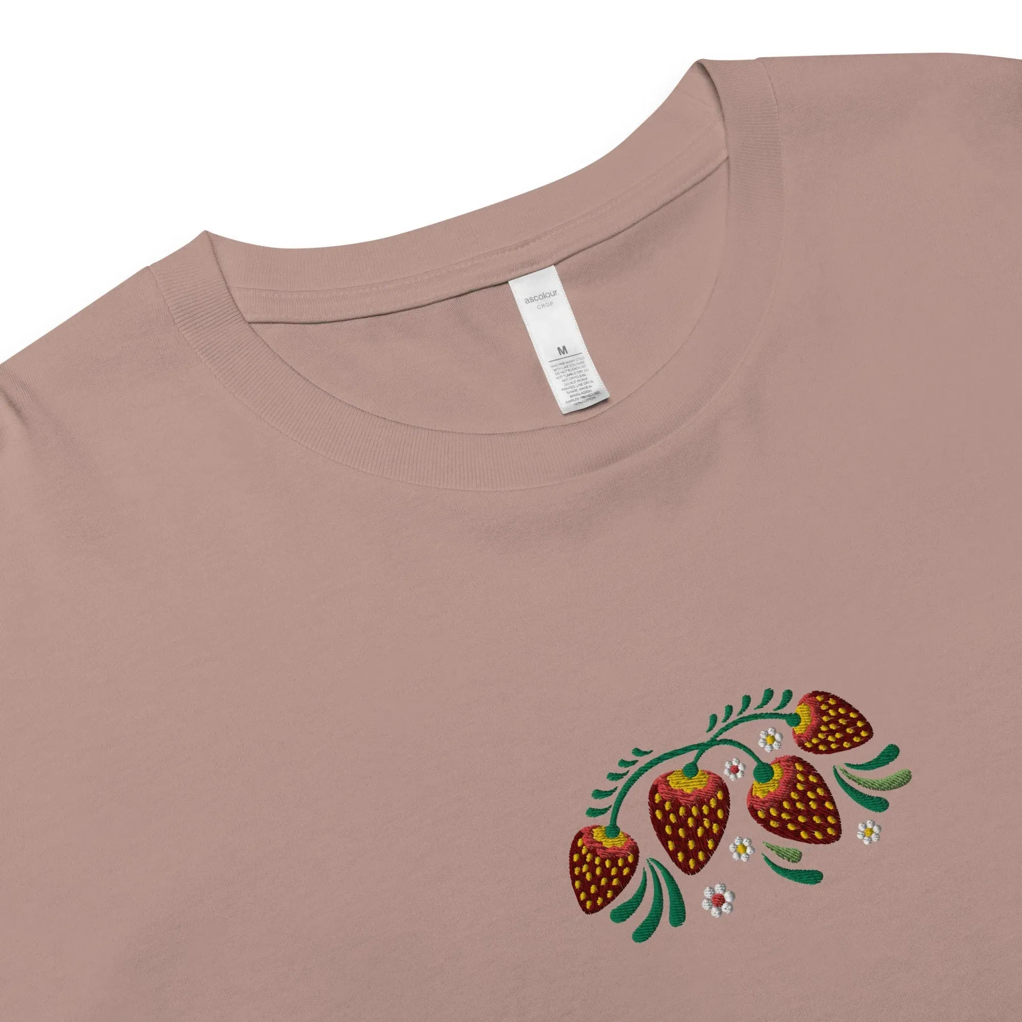 Russian Khokhloma Embroidered Cropped T-Shirt