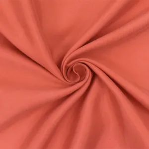 Simple Orange Famous Designer Cupro-Rayon Peach Skin Twill Woven Fabric