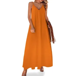 Spaghetti Strap Ankle-Length Dress Long dress Chilian Fire