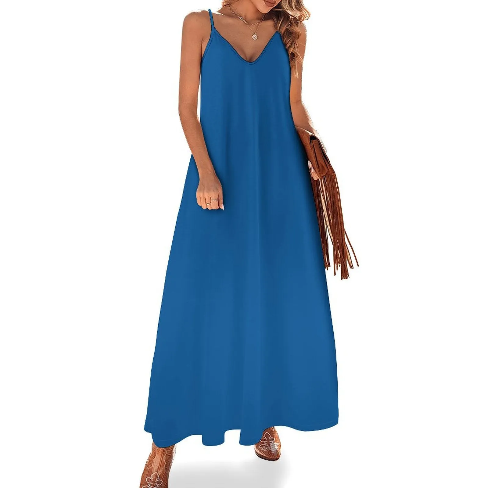 Spaghetti Strap Ankle-Length Dress Long dress Venice Blue