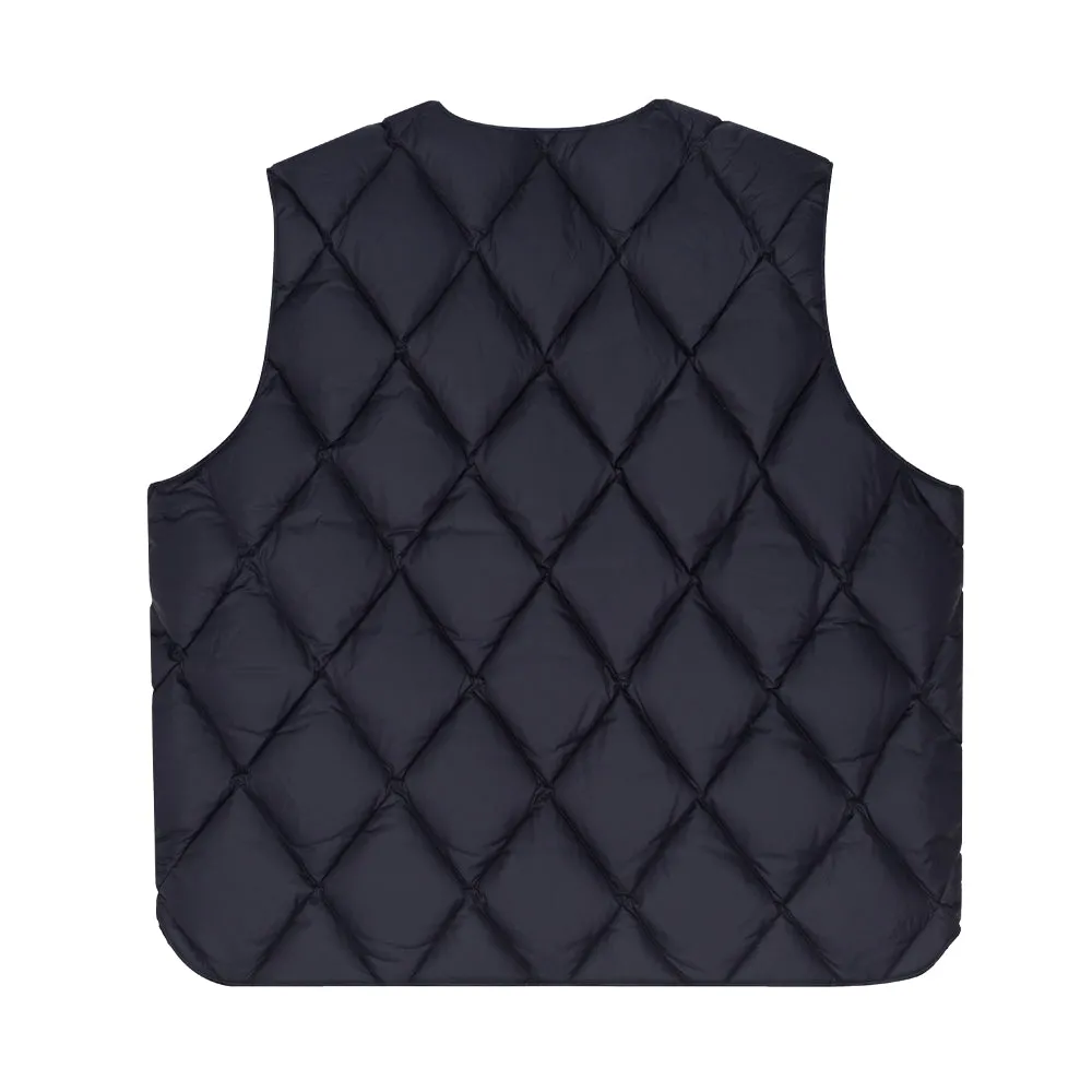 STÜSSY REVERSIBLE QUILTED VEST // COWHIDE