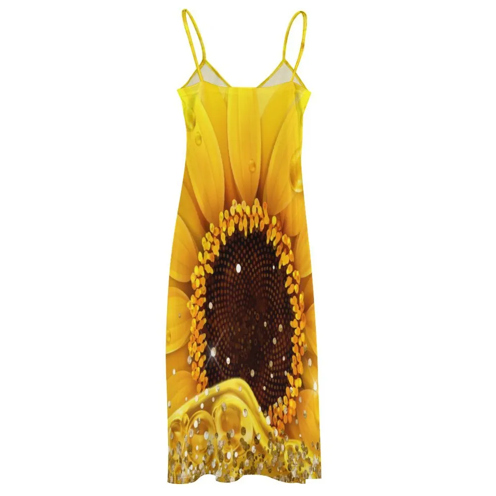 Sunflower Spaghetti Strap Ankle-Length Dress Long dress